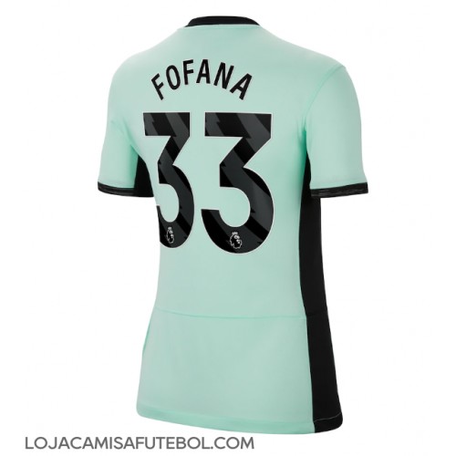 Camisa de Futebol Chelsea Wesley Fofana #33 Equipamento Alternativo Mulheres 2023-24 Manga Curta